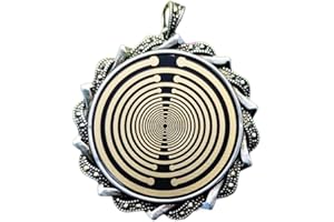 Jalzdieod Lakhovsky MWO Disc Necklace Polarizing Disk Double-Sided Pendant for Enhanced Vitality for Health