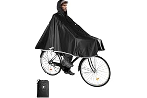 ANYOO Waterproof Rain Poncho Bike Bicycle Rain Capes Lightweight Compact Reusable for Adults
