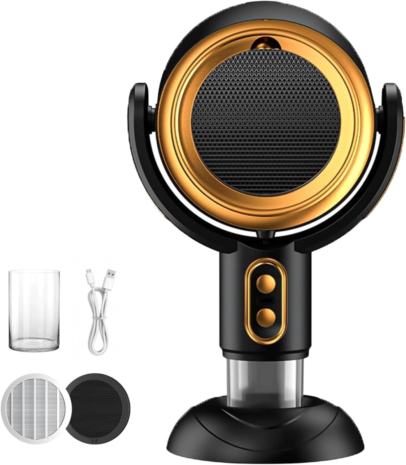 Photo 1 of PuffHide Purifier for Smoking Indoors, Portable Range Hood for Cooking, Detachable puff hide Purifier Fan and Washable Filter for Indoor BBQ,Hot Pot, Extractor Hood (Black-gold)