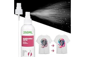 KASYU 250ml Sublimation Spray for Cotton Shirts with 2 Nozzles, Sublimation Coating Spray for T-Shirts, Canva, Cotton, Polyester Fabric, Quick Dry, High Gloss