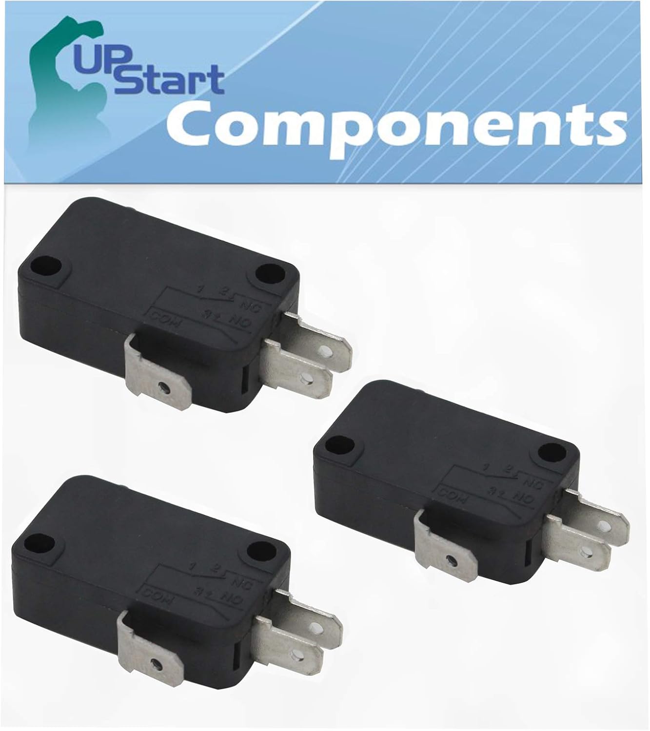 3-Pack W10269458 Microwave Door Switch Replacement for KitchenAid KHMC1857BBL0 - Compatible with W10269458 Door Switch
