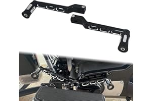 Hokuotolite Heel Toe Shift Pegs, Aluminum Front+Rear Levers w/Shifter Pegs for Harley 1986-2017 FL Softail,1988-2025 Touring Road King Road Glide Street Glide Electra Glide and 2008-2025 Trike,Black