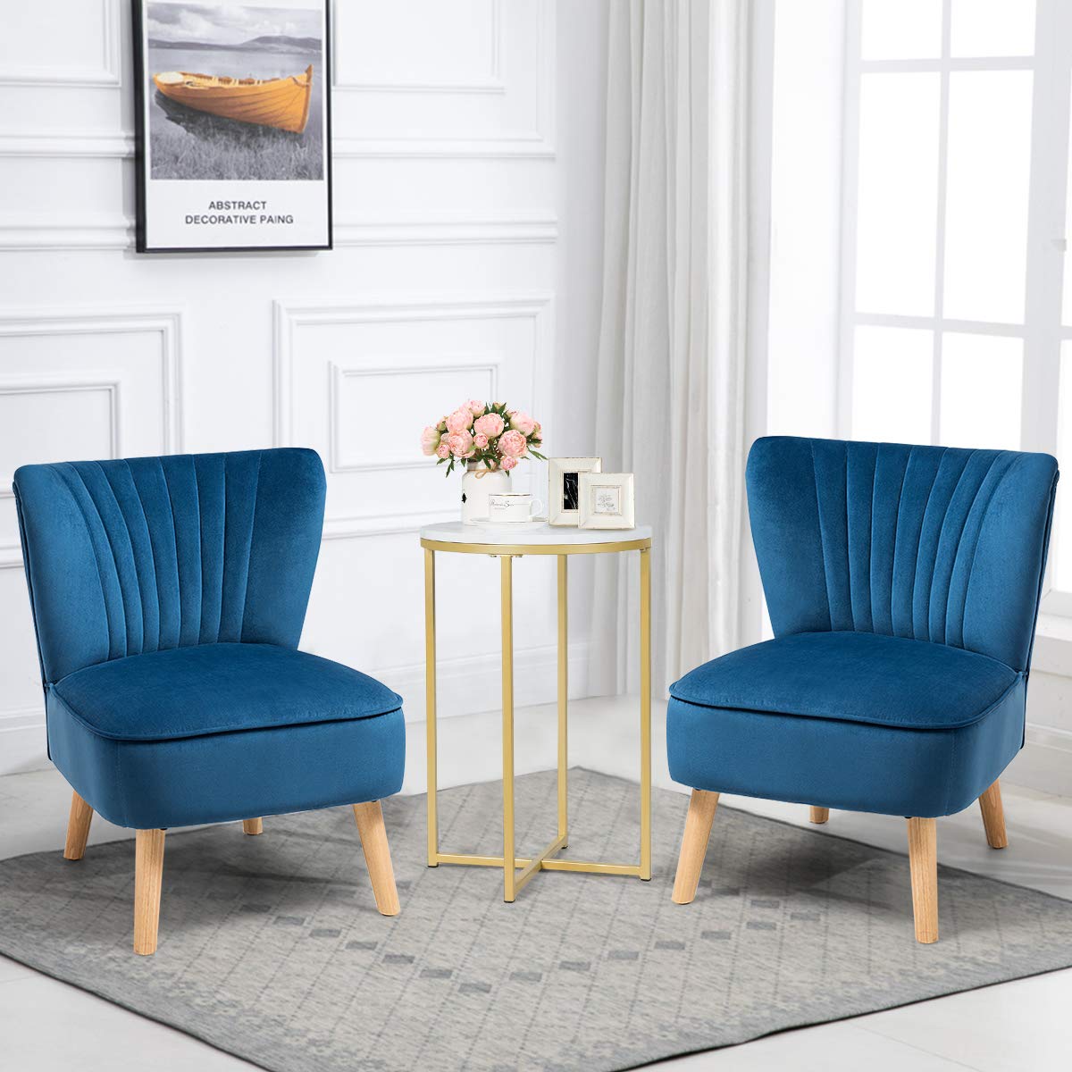 Velvet Wingback Chairs