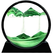 Muyan Moving Sand Art Picture Sandscapes in Motion Round Glass 3D ...