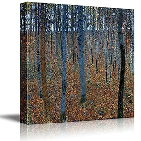Beech Grove by Gustav Klimt - Austrian Symbolist Painter - Canvas Art Home Art - 16x16 inches