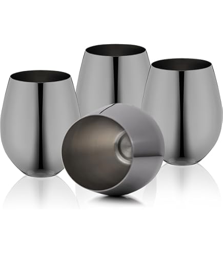 AVADOR Handcrafted Stainless Steel Shatterproof Tumblers – Set Of 4 Hammered Finish 16 Oz Glasses For Wine & Cocktails - View #11