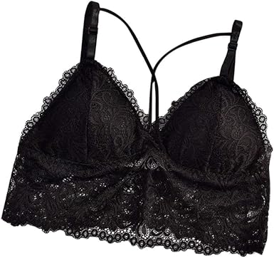 KIMODO Mujeres Tiras de la Ropa Interior Floral de Encaje Transparente Bralette Sujetador con Relleno Crop Top Ropa Interior Lencería Sexy Mujer Erotica: Amazon.es: Ropa y accesorios