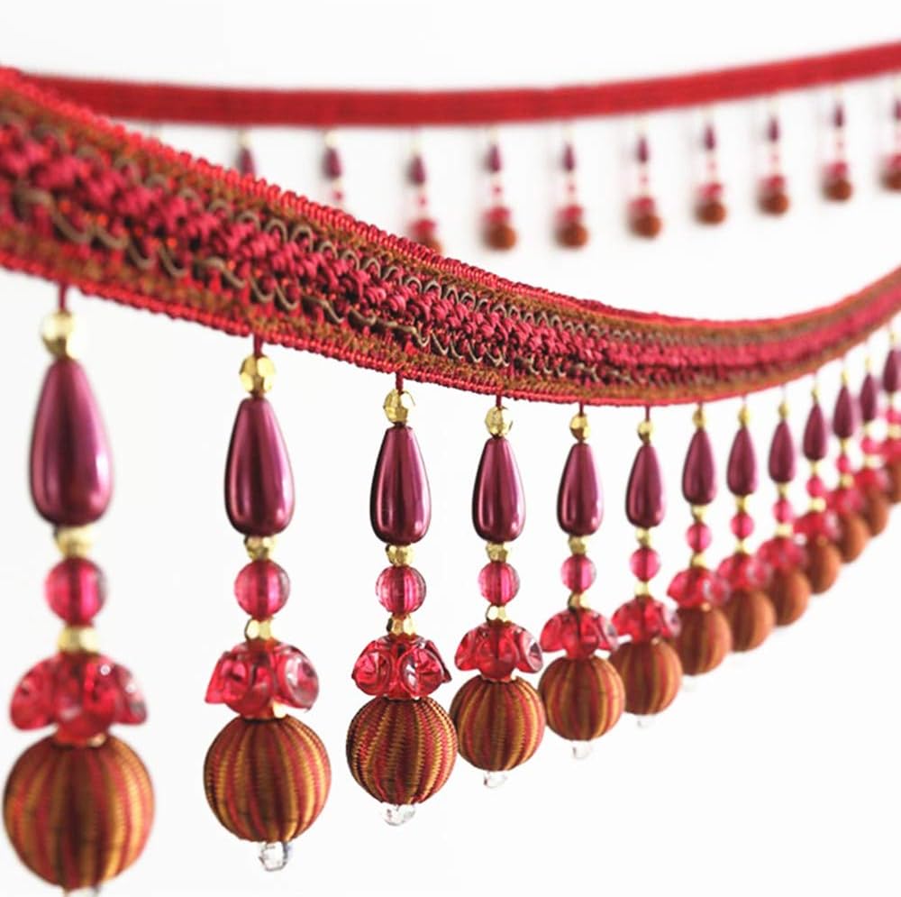 Stoffband / Fransenverzierung, europäischer Stil, 1,82 m, mit