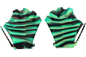 EXCEREY Silica Gel Swimming Gloves Webbed Aquatic Training Water Resistance Fitness Paddle Aerobics for Men Women Kids