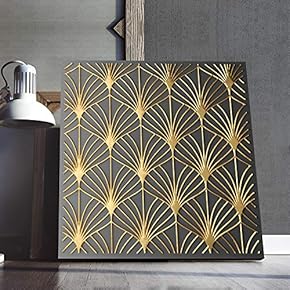 Gold Abstract Painting Artwork for Home Framed