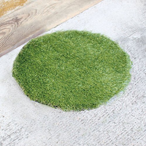 Time Concept Lifelike Faux Grass Indoor/Outdoor Door Mat - Round