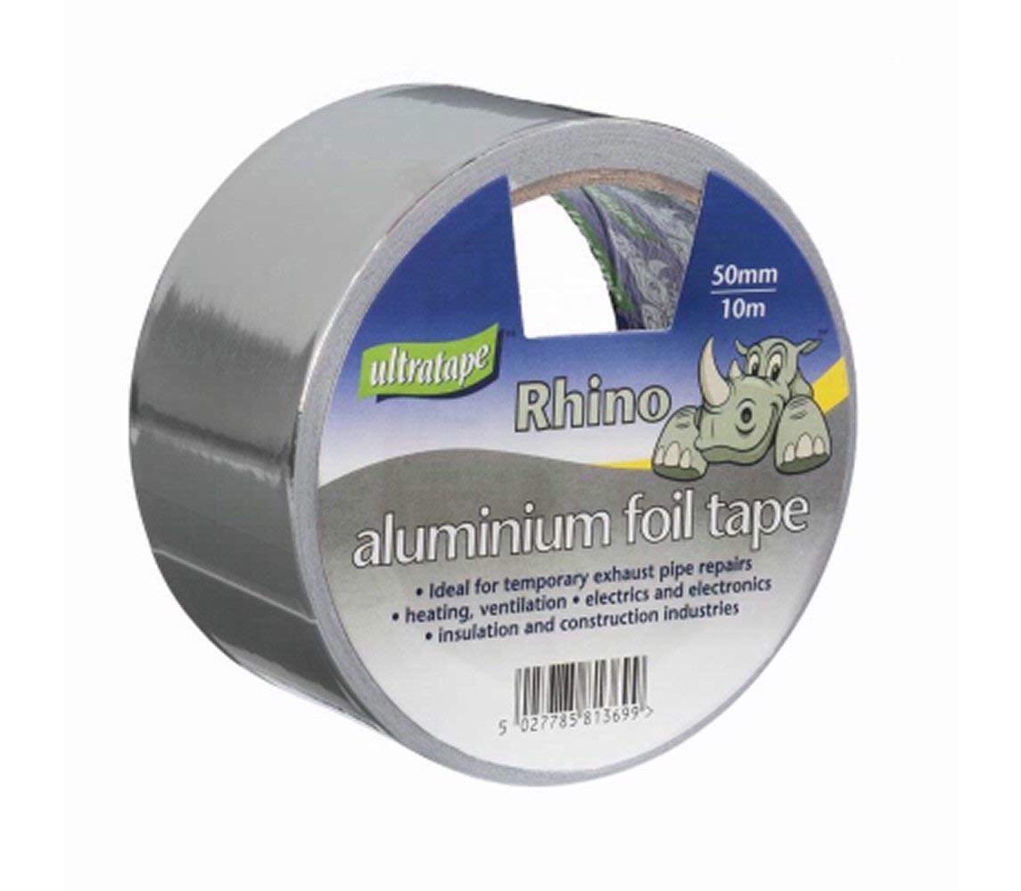 SELF Adhesive Aluminium FOIL Tape Silver Electric Heat Reflector Pipe Repair 10m x 50mm