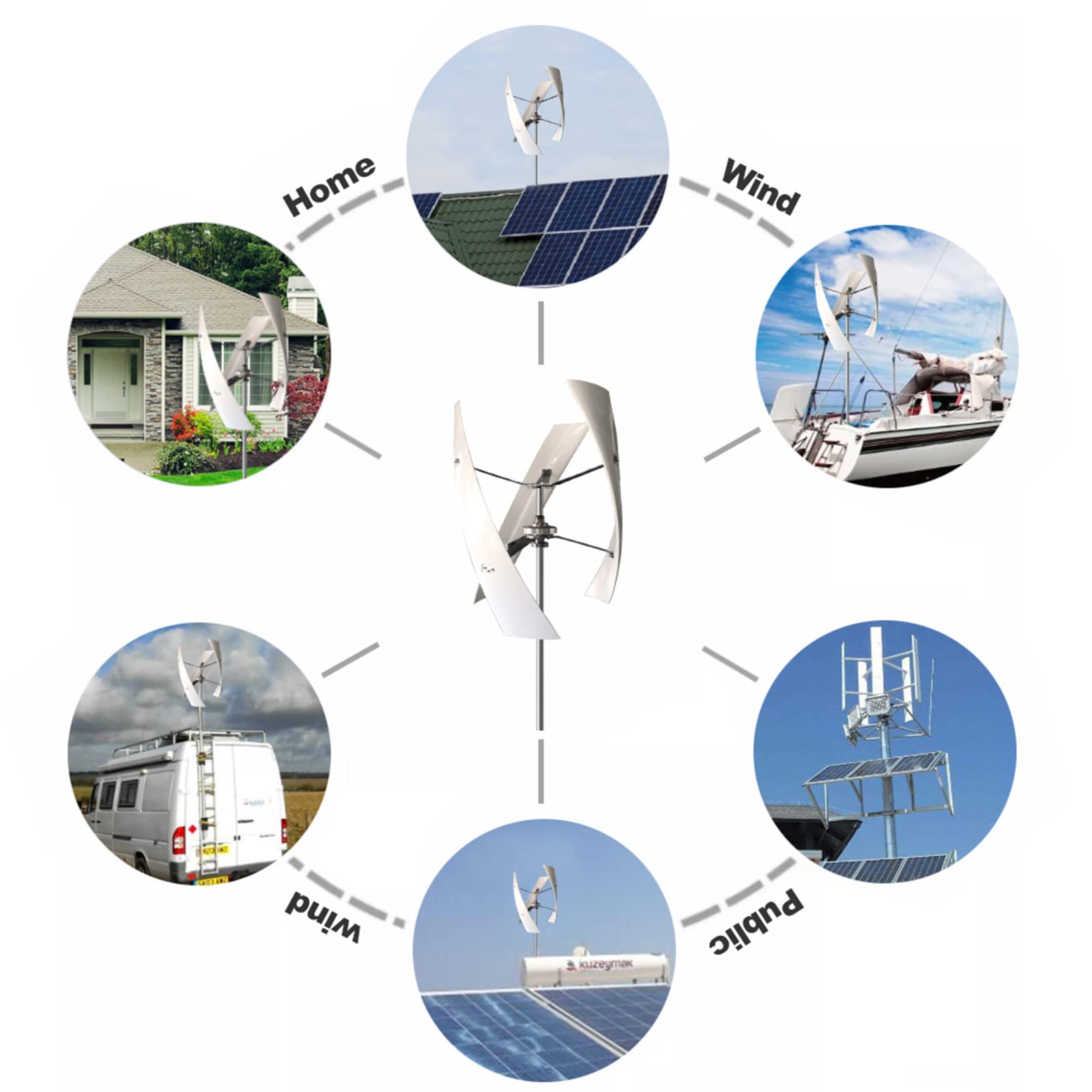 Mua ZHIHUASMTBX 12000W No Noise Vertical Axis Wind Turbine Generator ...