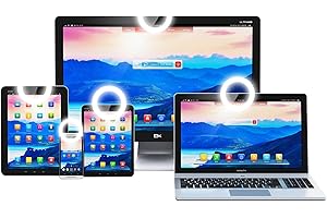 I0DO Clip On Webcam Ring Light for Computer/Laptop Monitor Video Conferencing Lighting Selfie,Circle,Meeting,Video Calls Web Cam Light Rechargeable