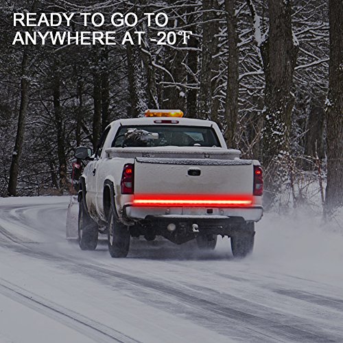 LPENG 60'' double Rows LED Truck Tailgate Light Bar Strip Red/White Reverse Brake Stop Turn Signal Parking Running Weatherproof No-Drill Installation Universal truck car SUV