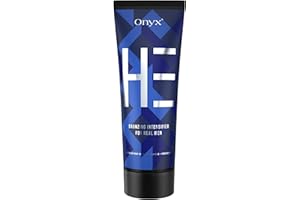 Onyx HE Tanning Bed Lotion for Men - Indoor Tanning Lotion Accelerator & Bronzer, Quick & Dark Tan, Men's Tanning Lotion with Skin Firming, Muscle Bronzing Complex & Moisturizing Formula