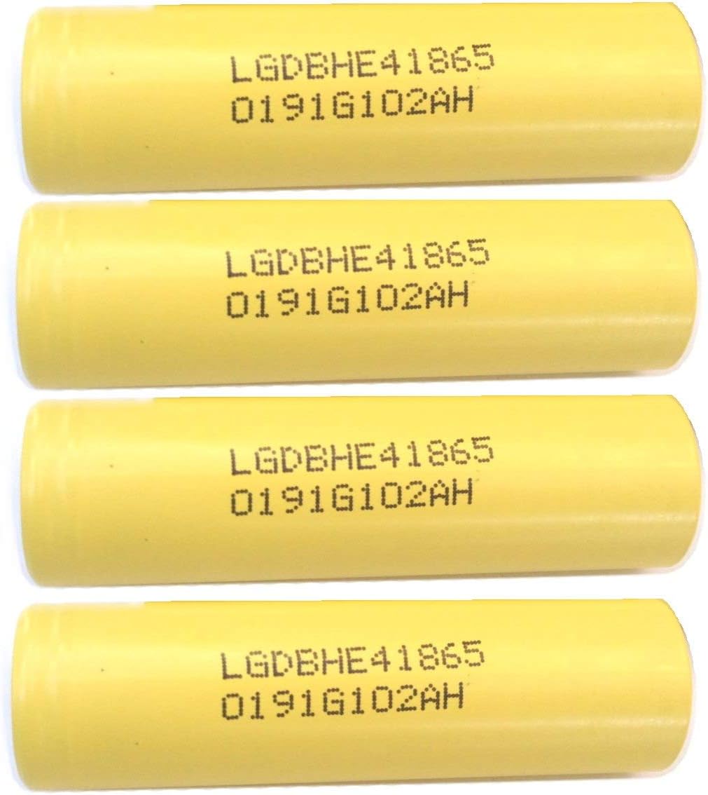 4pcs Authentic HE4 2500mAh 3.7v 20A Rechargeable Flat Top 18650-Battery for Flashlight