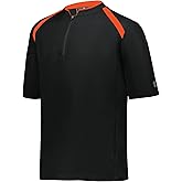 Holloway Clubhouse Short Sleeve Pullover Cage Jacket - Stretch Mesh, Quarter Zip, Low Profile Collar