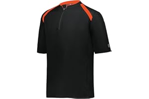 Holloway Mens Clubhouse Short Sleeve Pullover Cage Jacket-Ultimate Athletic Performance Wear for Maximum Mobility