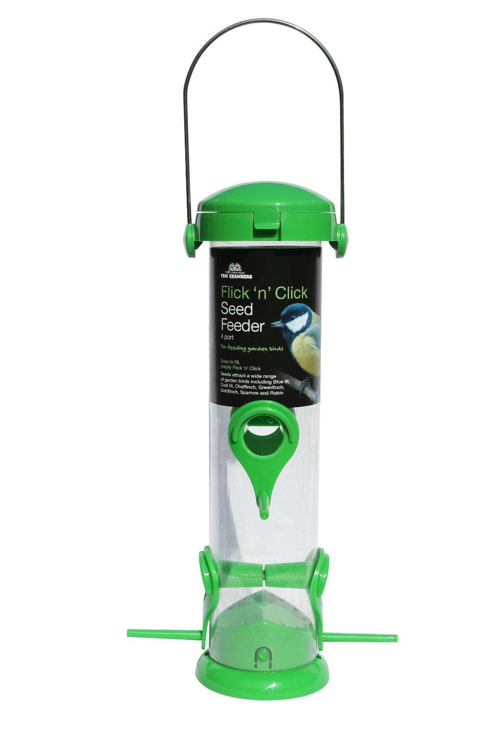 Flick 'n' Click 4-port Wild Bird Seed Feeder