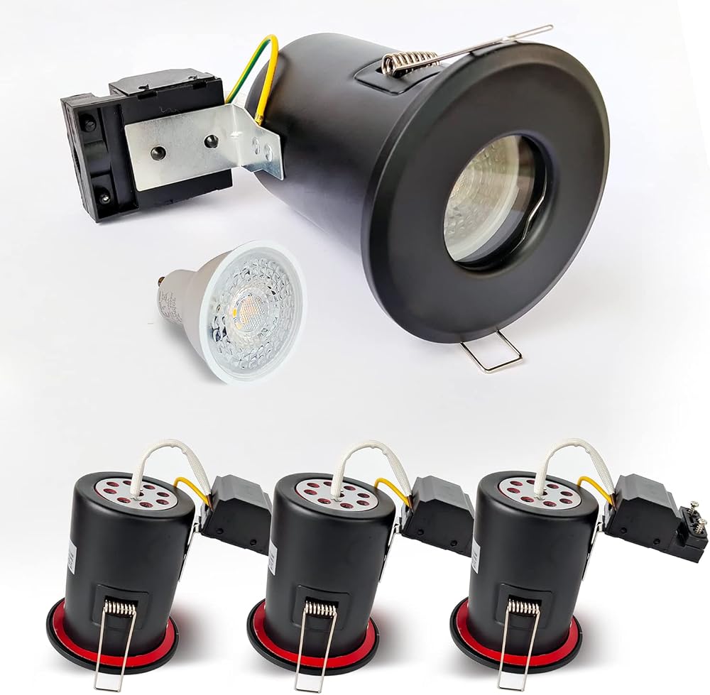 Sweier 4X 90 Min Fire Rated LED Recessed Spotlight 5W 3000K Black