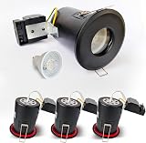 Sweier 4X 90 Min Fire Rated LED Recessed Spotlight 5W 3000K Black