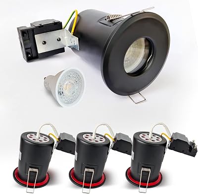 Sweier 4X 90 Min Fire Rated LED Recessed Spotlight 5W 3000K Black