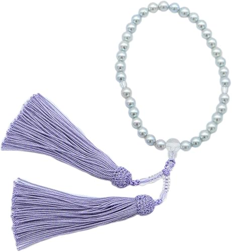 Amazon Co Jp 真珠 数珠 パール 念珠 あこや真珠 パール数珠 7 5mm 8mm ブルーグレーカラー 新色 紫房 アコヤ本真珠 冠婚葬祭 葬儀 法事 葬式 ジュエリー