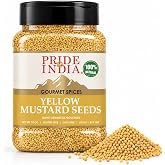 Pride of India Yellow Mustard Seeds, 10 oz | Premium Raw Whole Spice | For Pickling, Homemade Mustard, Vinaigrettes &amp; Tempering