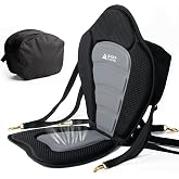 Leader Accessories Kayak Seats Paddle Board Seat Universal Canoe SUP Seat | with Back Support - Deluxe Kayak Chair Seat Cushion with Storage Bag