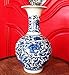 Classic Blue and White Floral Traditional Porcelain Decorative Vase. Traditional