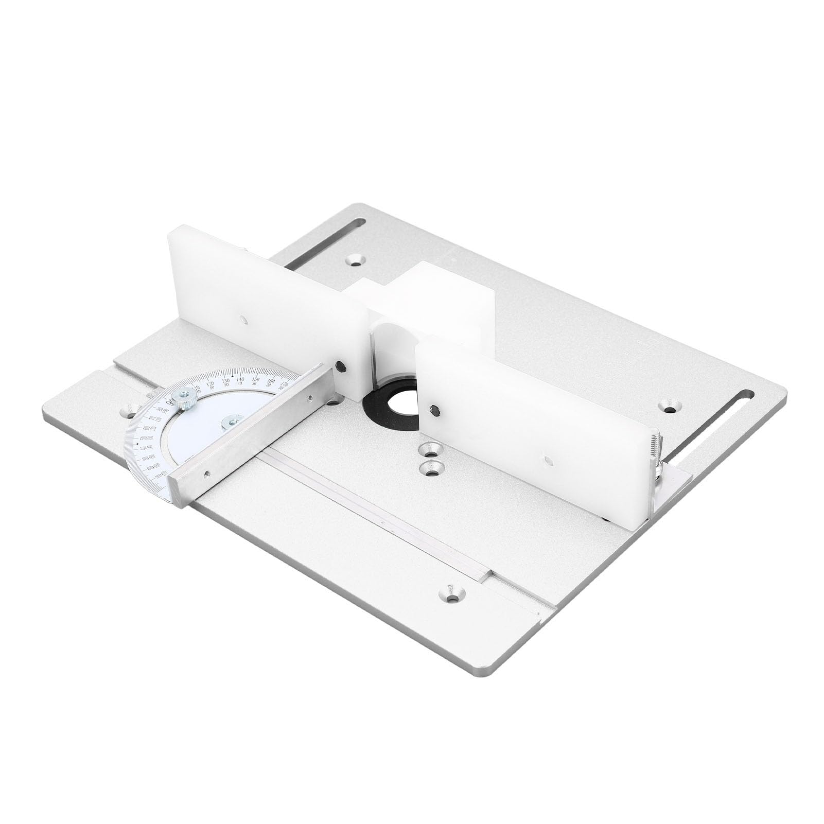 Metal Router Lift System Aluminum Woodworking Insert Base Plate Inverter Board Repair Machine for Router Table Saw Woodworking Platform (Silver)