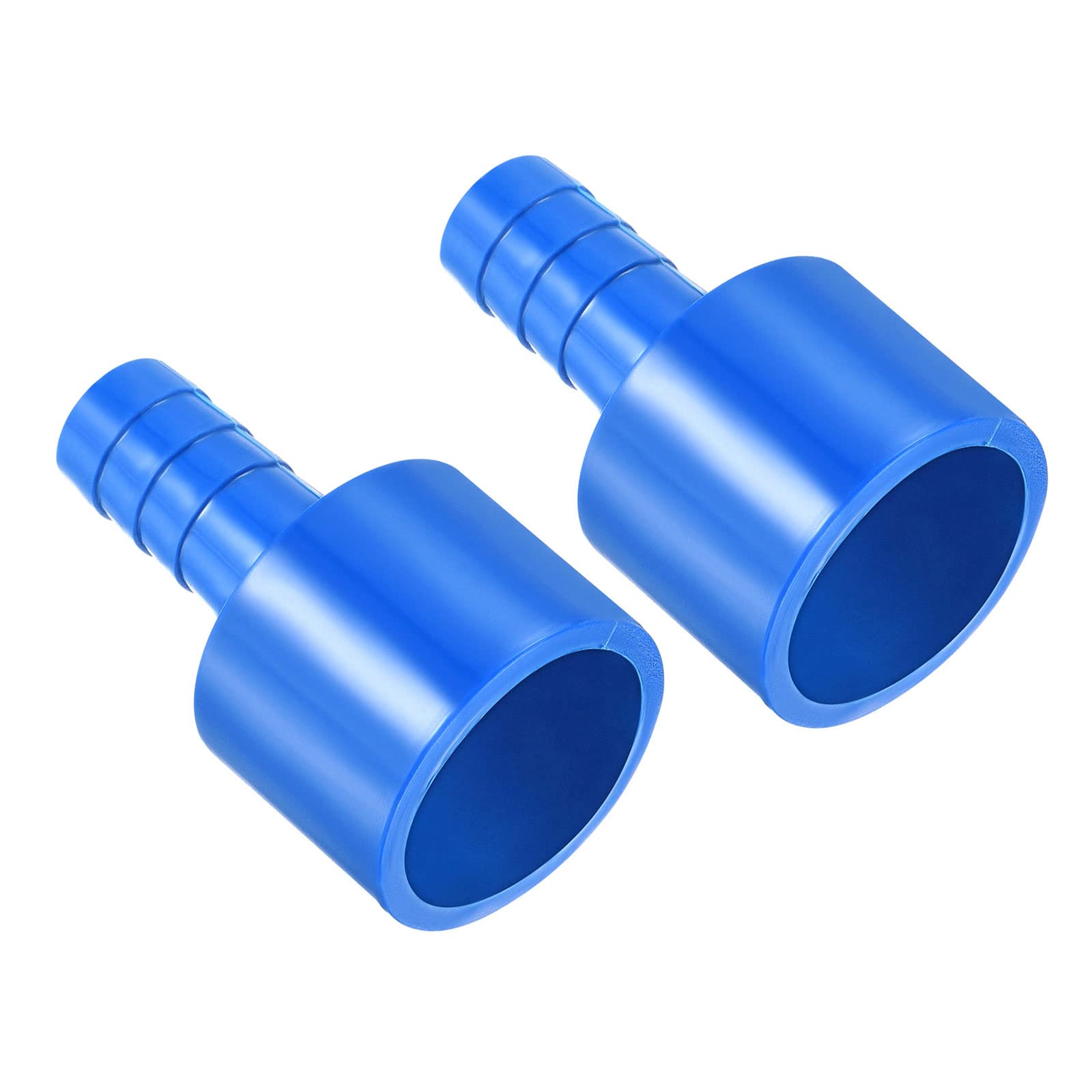 M METERXITY 2 Pack PVC Pipe Fitting - Water Tube Connector, 10mm Barb Straight Pipe Joint, Apply to Outdoor/Garden/Pool (ID 0.79 Inch, Blue) — image 1