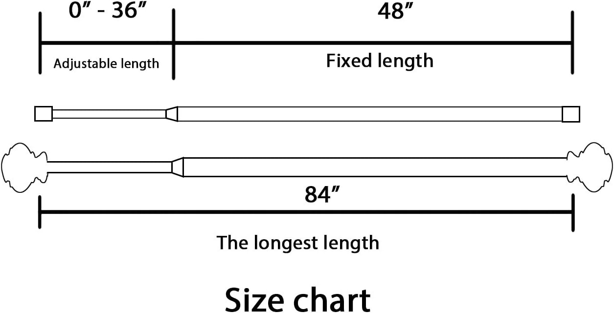 H.VERSAILTEX Elegant Window Treatment Double Curtain Rods, 3/4 - Inch Diamter, 48 - Inch to 84 - Inch, Nickel - Metal Rod and Hardware with Resin Finials: Home & Kitchen