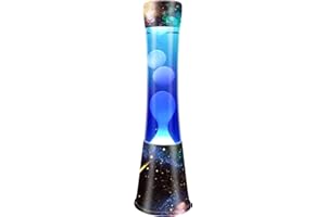 HURODEN Night Light for Adults, 16-Inch Liquid Motion Lamp Bedroom Table Lamp with White Wax in Blue&Green Liquid Cool Home Office Decoration Lighting Birthday Christmas Gifts for Kids Teens Adults