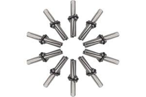 DUPOCHU 10 Pcs Rock Splitting Wedges, 5/8 Inch Wedge and Feather Shims, Heavy Duty Stone Splitting Tools for Marble Rocks Concrete Granite Stone Splitter Hand Tools