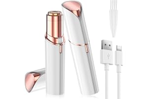 7D24HCARE Facial Hair Remover for Women, Face Hair Trimmer, Rechargeable Women's Facial Shaver, Painless Lady Shavers for Women for Face Hair, Upper Lips, Peach Fuzz, Bikini Body-White