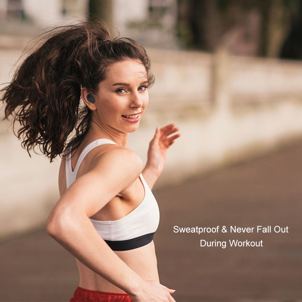 Mbuynow Mini Écouteur Bluetooth Sans Fil Oreillette Bluetooth 4.1 Stéréo Pour Sport Réduction du Bruit avec Microphone pour Apple iPhone iPad Android Samsung Ordinateur etc