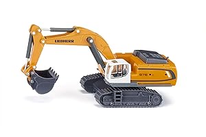 Siku – Liebherr Hydraulic Excavator - Yellow - Sturdy Construction Vehicle - Metal and Plastic PVC Free - Endless Playing Fun