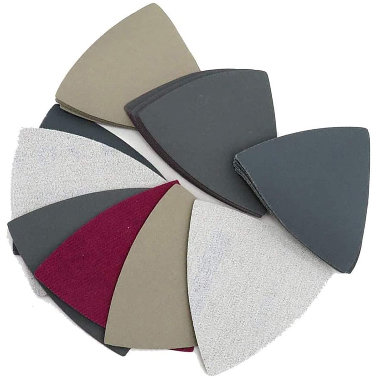 Pack of 10 Wet and Dry Sandpaper 800 Grit Triangle Sand Paper 90mmx90mmx90mm Polished Abrasive Sanding Paper for Metal Wood Plastic Automotive