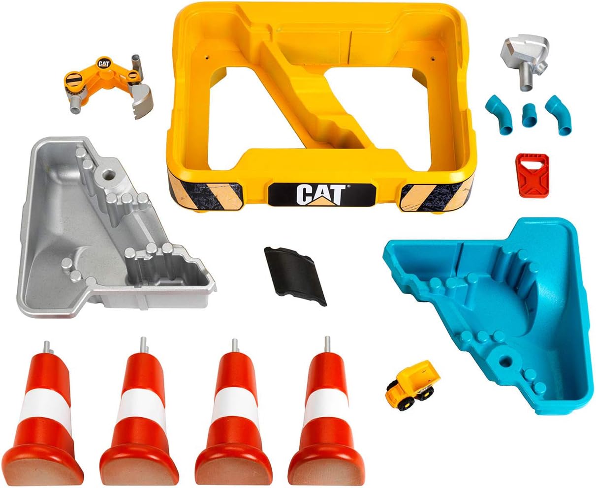 Theo Klein 3237 Cat Sand and Water Play Table I With Digger Arm, Dumper Truck, 2 Pipes - Image 4
