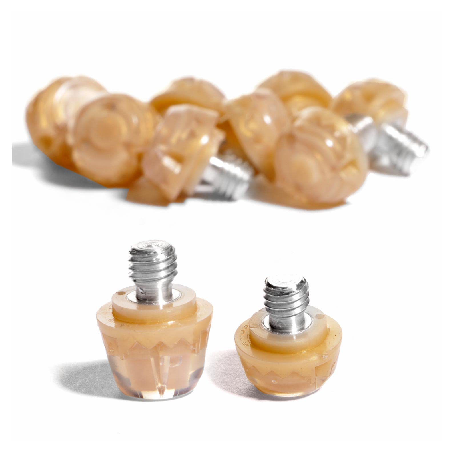 STUDIAMONDS TPU Football Studs-14X Replacement Football Cleats-TPU Studs (Translucent Gold)