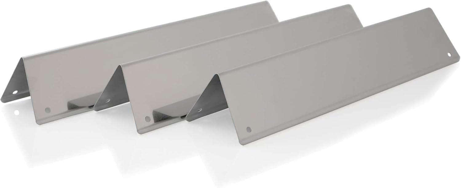 BBQ-Toro Stainless Steel Flavorizer Bars Set (3 pieces), Silver, (L) 38.8 x (W) 8.7 x (H) 6.7 cm