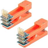 EC Buying 2Pcs 2.54mm 2 * 5Pin Double Row Test Clip Module Board 5Pin Program Burning Clip 5 Pin PCB 2.54 Burning Fixture Programmer Burning Clip with Wire