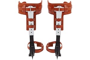 Bazargame Tree Climbing Spikes Set, Tree Climbing Gear with Adjustable Climbing Belt and Rope, Tree Climbing Spikes for Tree Work, Tree Climbing Spike Set Tool for Fruit Picking Outdoor Activities