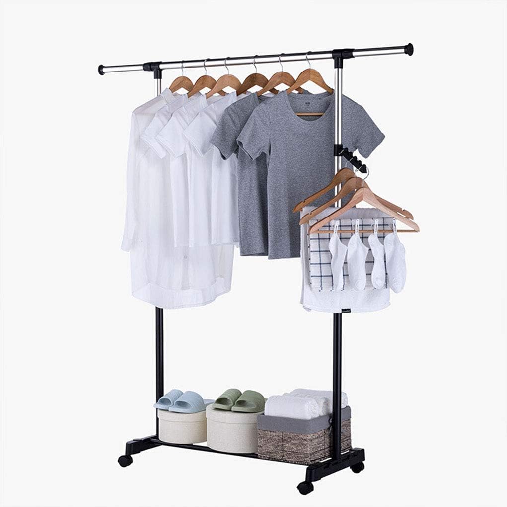 Lzpff Cloakroom Coat racks in stainless steel Coat racks (Color: Silver) (Color : Silver)