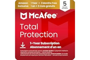 McAfee Total Protection 2026 Ready | 5 Devices | 15 Month Subscription with Auto-Renewal | Cybersecurity software includes An