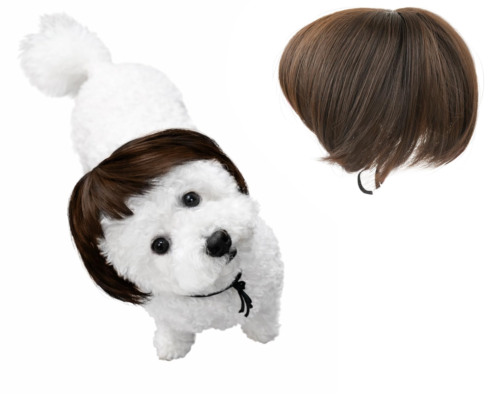 ds. distinctive style Dog Wig Pet Costume Accessories Adjustable Cosplay Prop for Halloween Christmas Parties