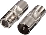 ZYSY 2 Pack F Type Screw Connector Socket F-Connectors Adaptor RF Coax Male view 2