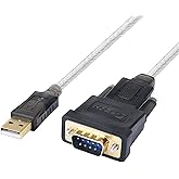 DTech Serial Cable to USB Adapter DB9 Male RS232 Port Supports Windows 11 10 8 7 Mac (6 Feet, PL2303)